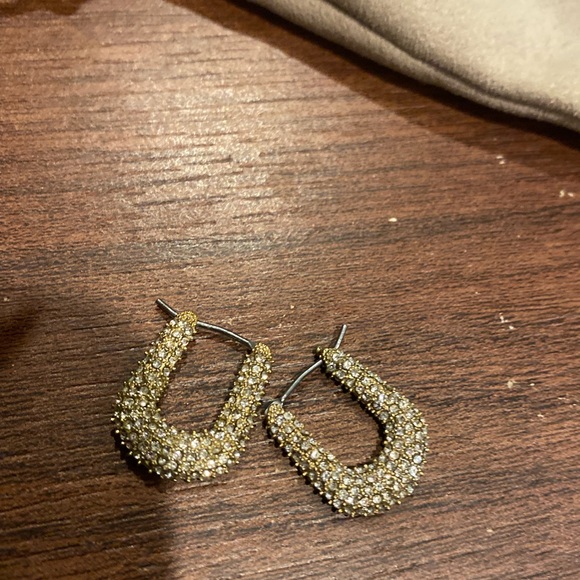 Anthropologie “diamond” hoops - Picture 2 of 8